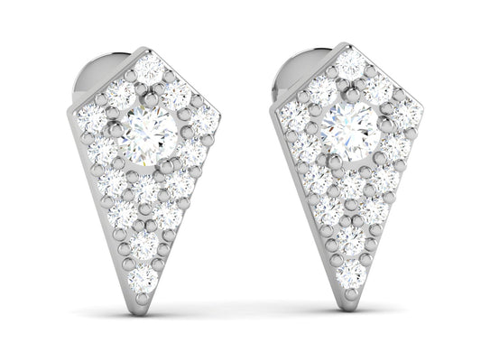 Kite Pava Diamond Stud Earrings In Gold - 0.26 Ct Brilliant Round
