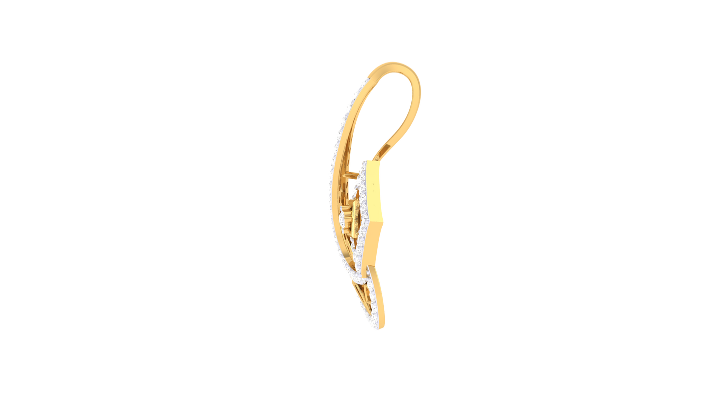 The Starlight Quill Pendent In Gold - 0.51 Brilliant Cut Diamonds