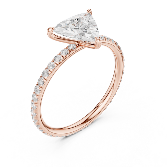 1.47 Carat Trillion Cut Diamond Engagement Ring | Yellow Gold