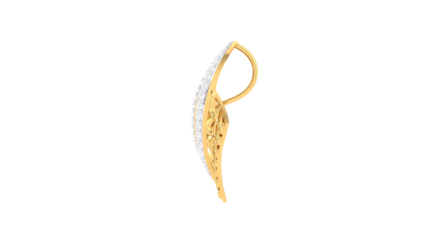 Wavecrust Fusion Pendent In Gold - 0.46 Ct Dazzling Diamonds