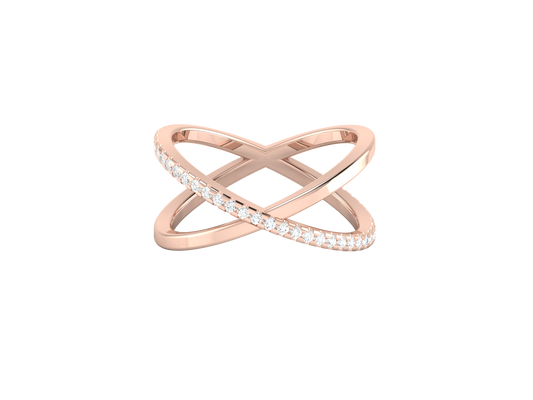 Lumière Signature - 0.22ct Round Diamond Gold Ring