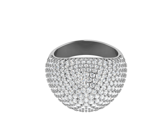 Lumiere Orbital Rhythm - 3.08 Ct Dazzling Round Cut Diamond Ring