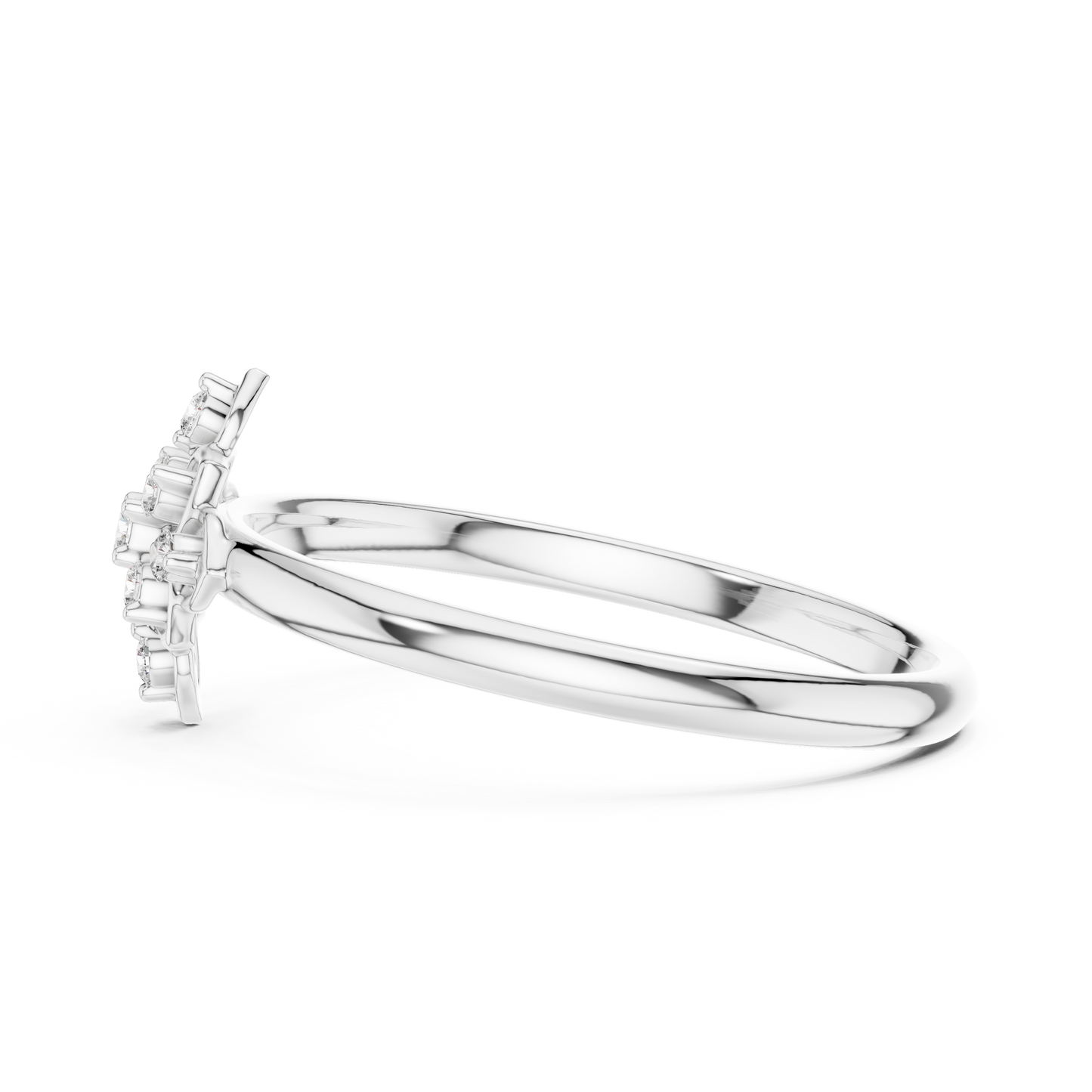 0.05 Carat Diamond Quatrefoil Vintage Ring | Yellow Gold
