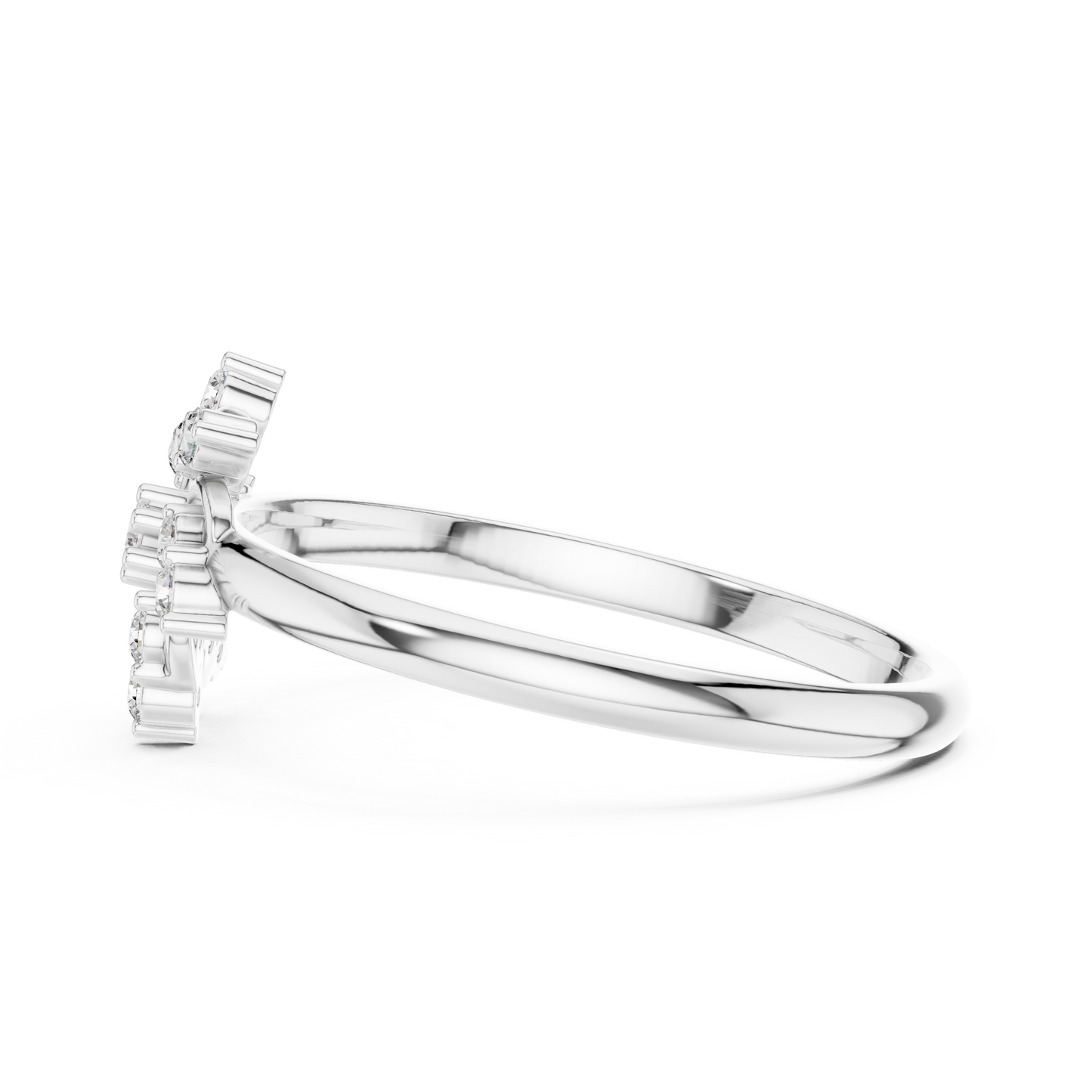 0.11 Carat Diamond Pinwheel Spiral Sunburst Ring | Yellow Gold
