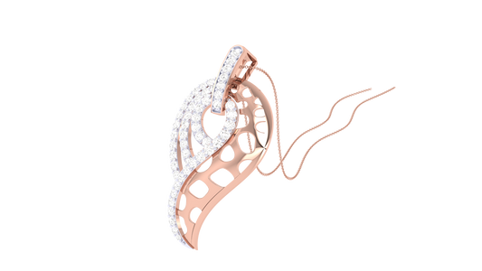 Caspian Flow Pendent In Gold - 0.45 Ct Brilliant Cut Diamonds