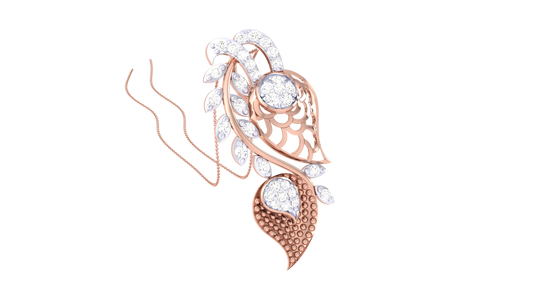 Flora Filigree Radiant Yellow Gold Pendent - 0.27 Brilliant Cut Diamonds