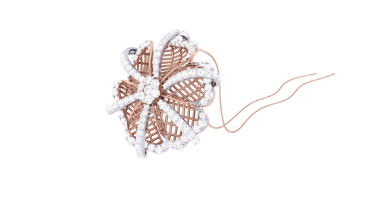 Floral Grace Pendent In Gold - 0.53 Ct Dazzling Diamonds