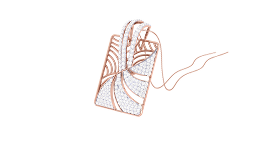 Geometric Radiance Pendant In Gold - 1.24 Ct Pave Set Diamonds