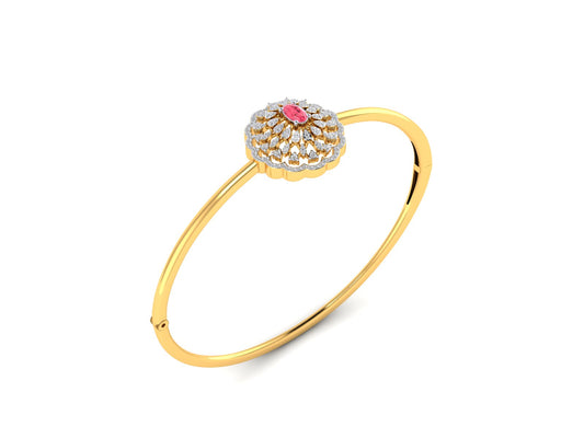 Radiant Halo Gold and Diamond Bracelet - 0.51Ct