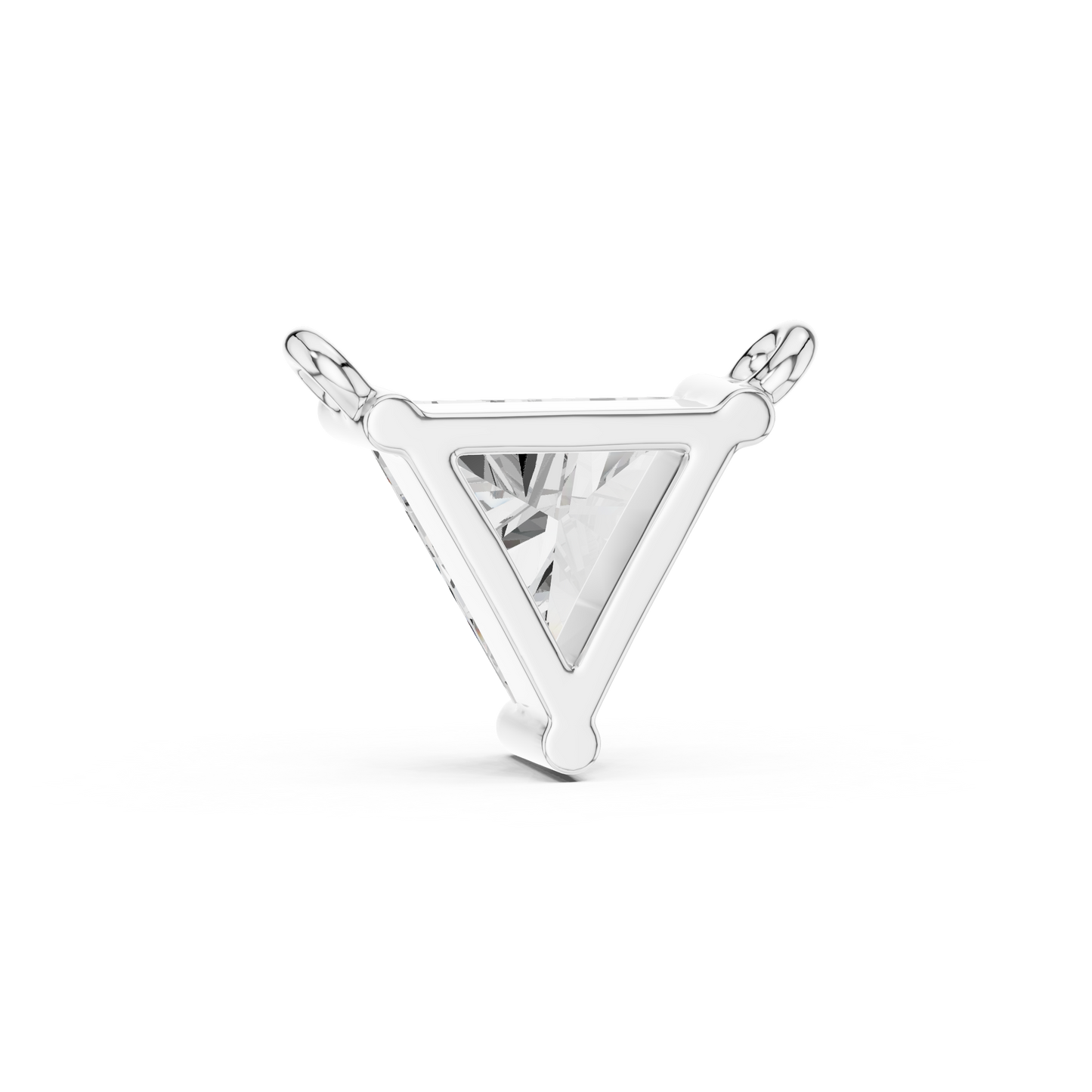 Trillion-Cut Solitaire Prism Pendant in Gold : 0.74CTW Diamonds