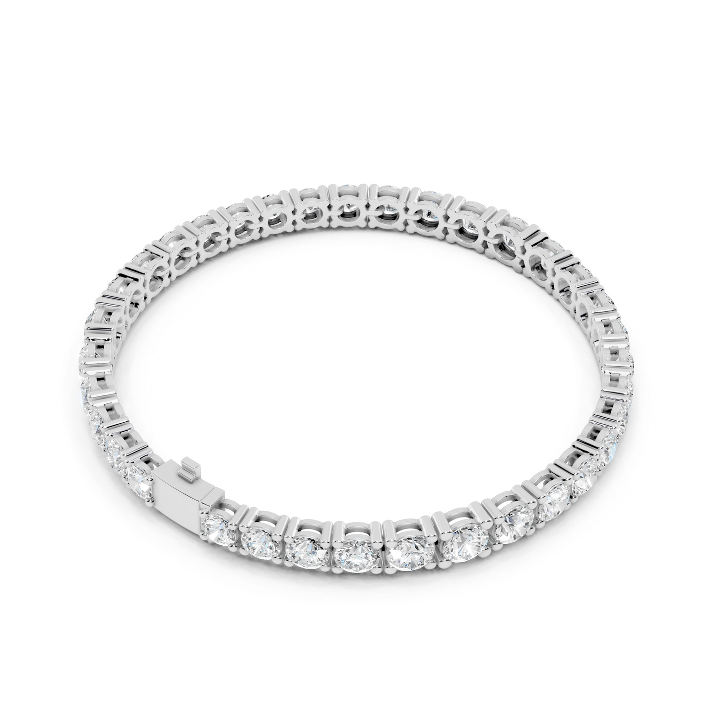 13.20CTW Round Brilliant Cut Diamond Tennis Bracelet - Rose Gold