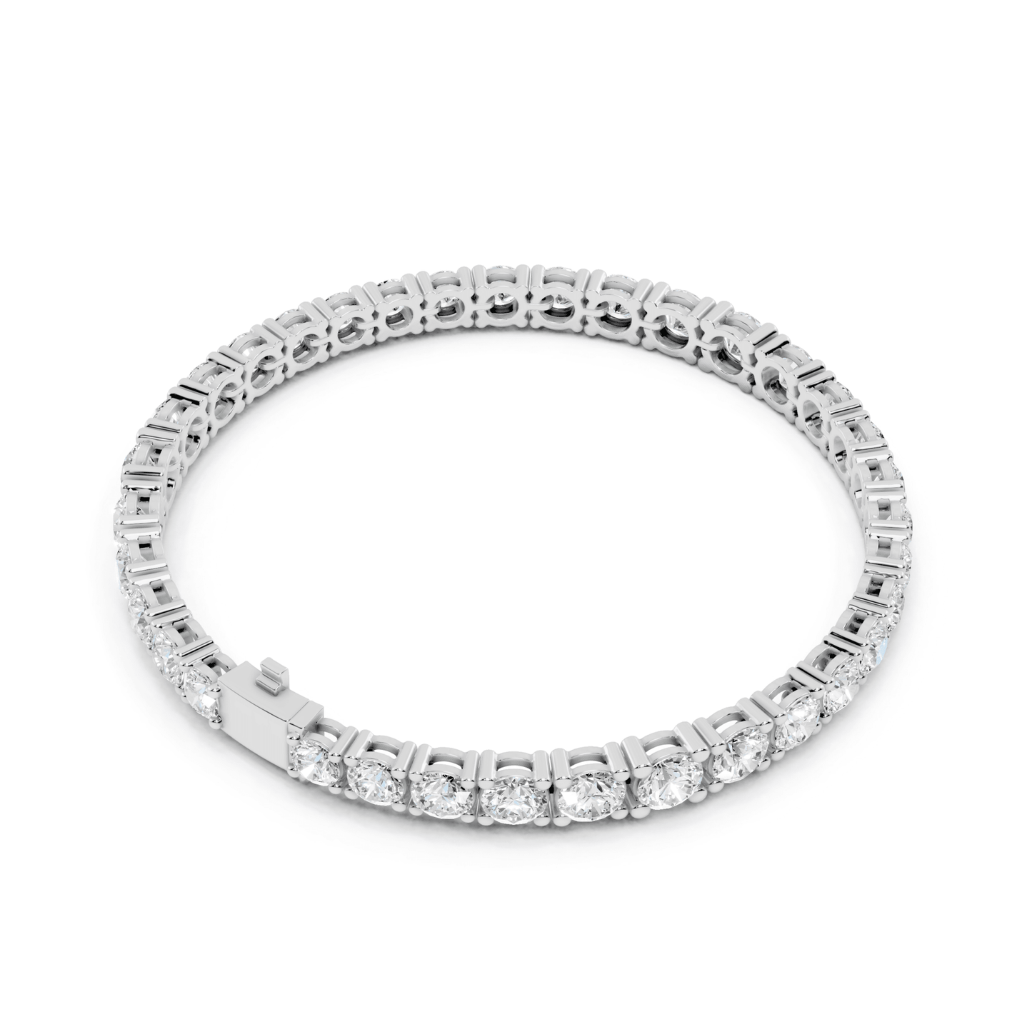 13.20 Carat Round Brilliant Cut Diamond Tennis Bracelet - Rose Gold