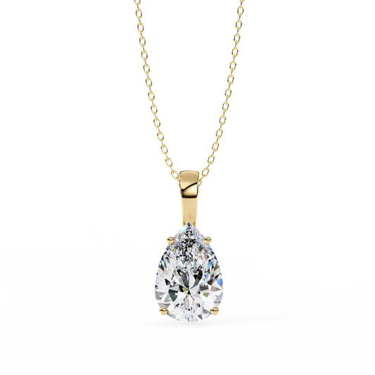 Sparkles Brilliance: 2.06ct Pear-Cut Diamond Solitaire Diamond Pendant