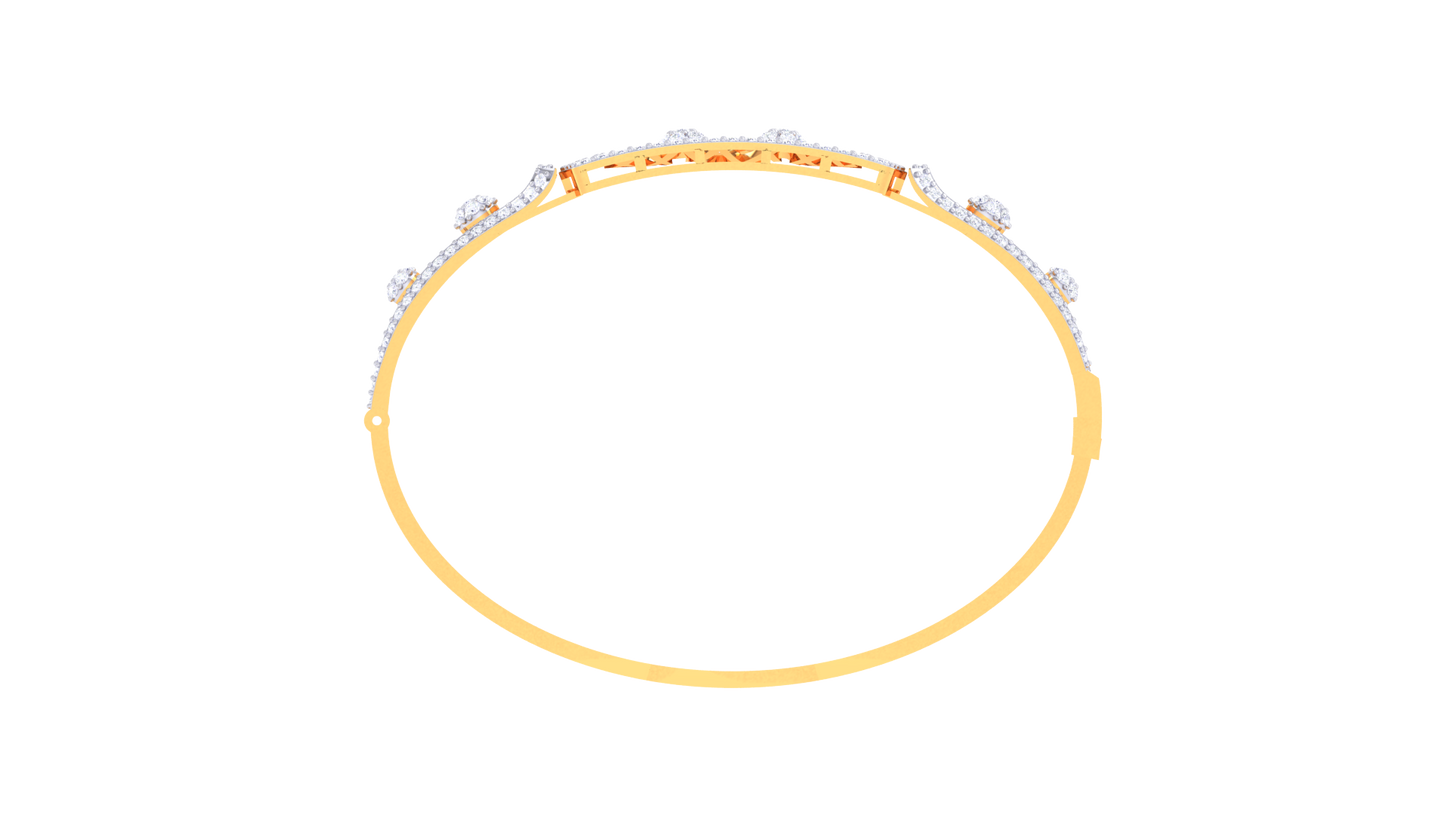 Lattice Luxe Rose Gold Bracelet - 1.72 Ct Round Diamonds