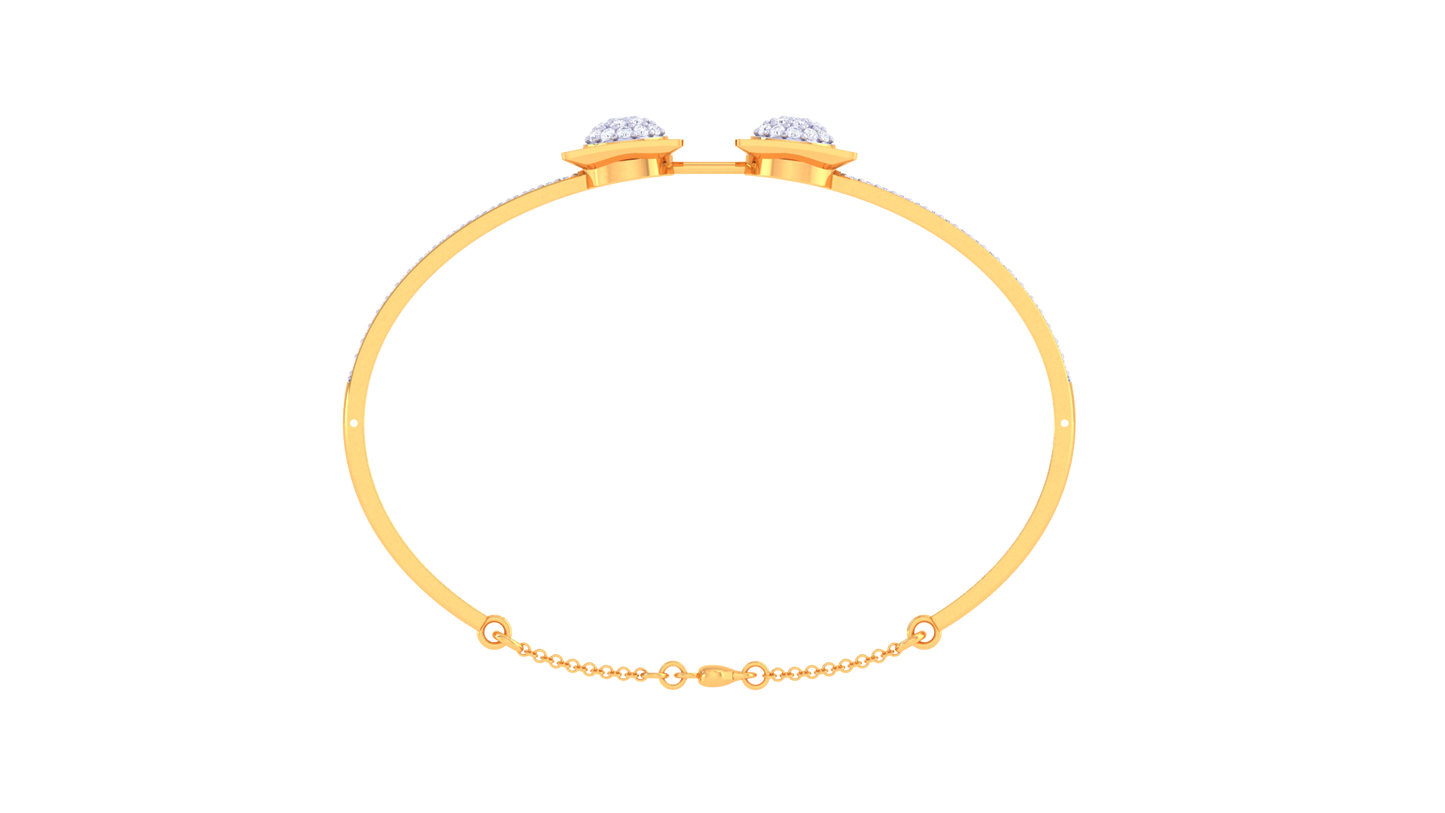 Twin Spark Radiant Gold Bracelet – 0.77 Ct Brilliant Diamonds