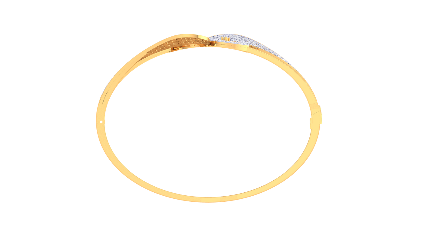 Celestial Loop Gold and Diamond Bracelet - 1.08 Ct