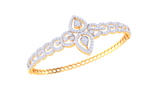 Radiant Teardrop Harmony Gold Bracelet – 1.48 Ct Brilliant Cut Diamonds