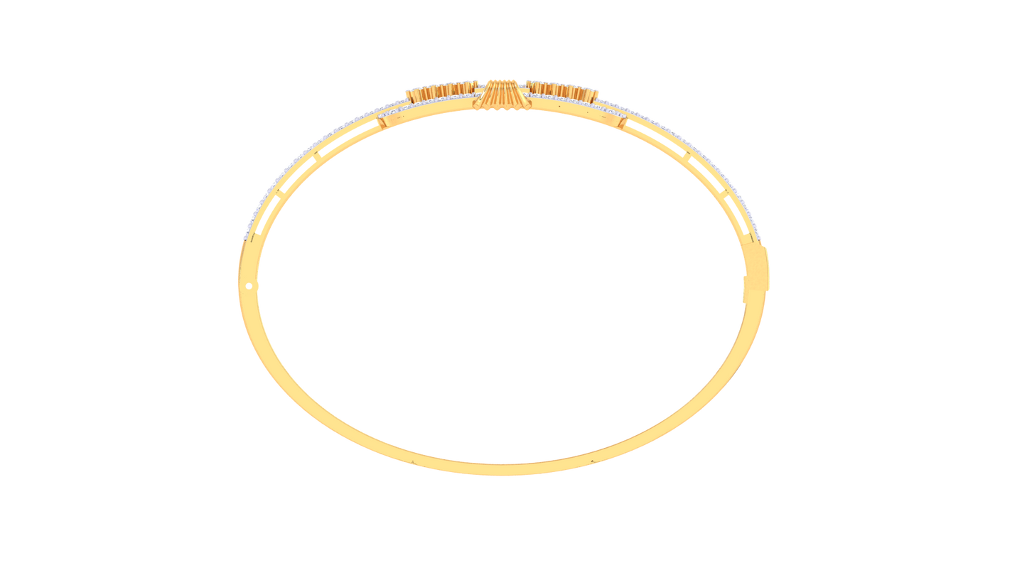 Linear Lux Gold and Diamond Bracelet - 0.91 Ct