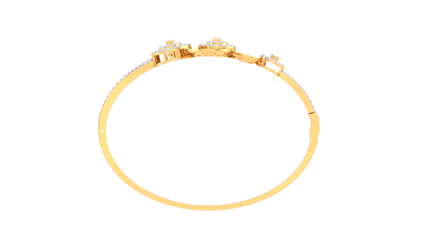 Infinity Halo Diamond Bracelet In Gold - 1.20 Ct