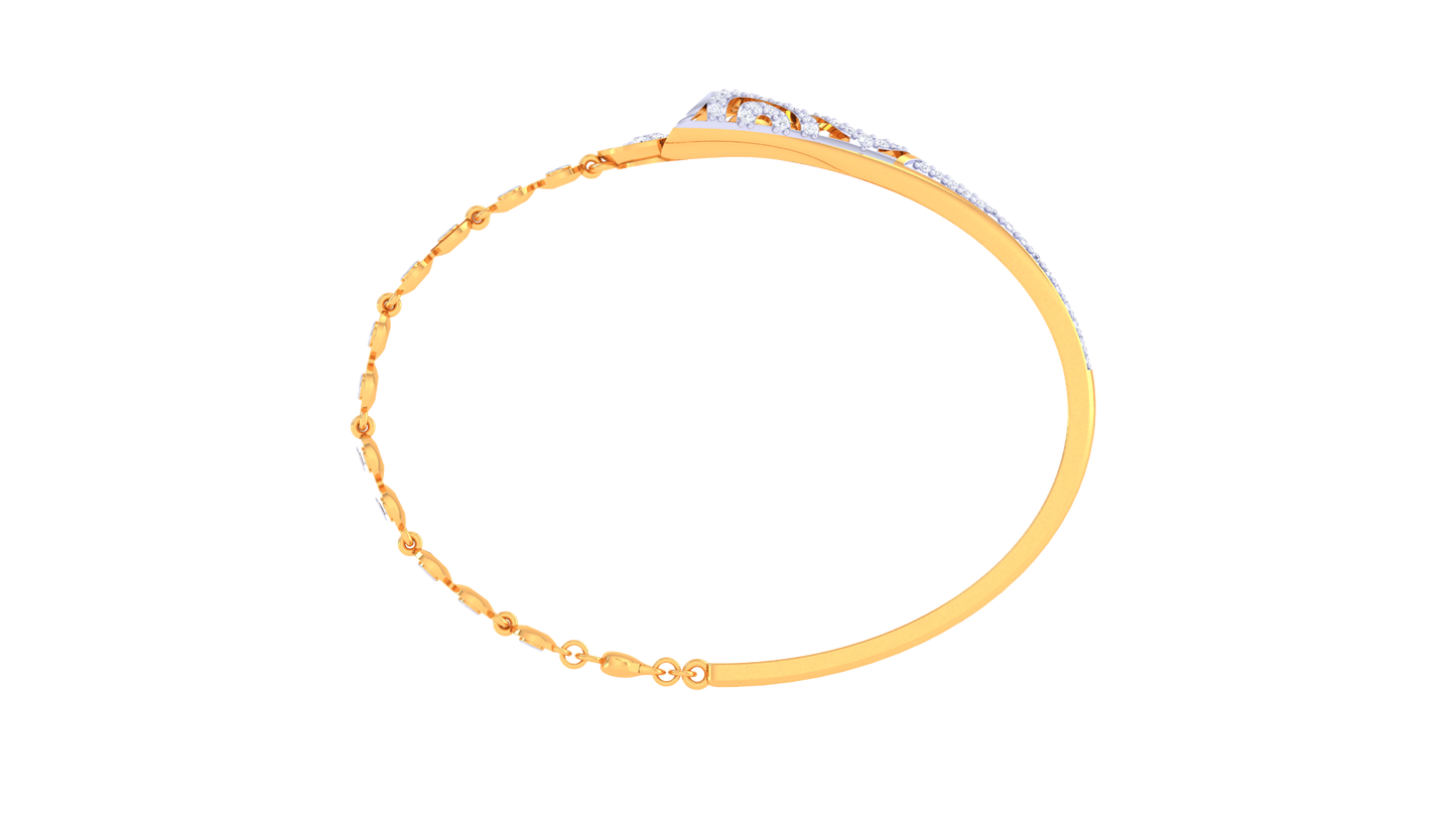 Celestial Grace Bracelet In Pure Gold – 0.63 Ct Hand set Diamonds