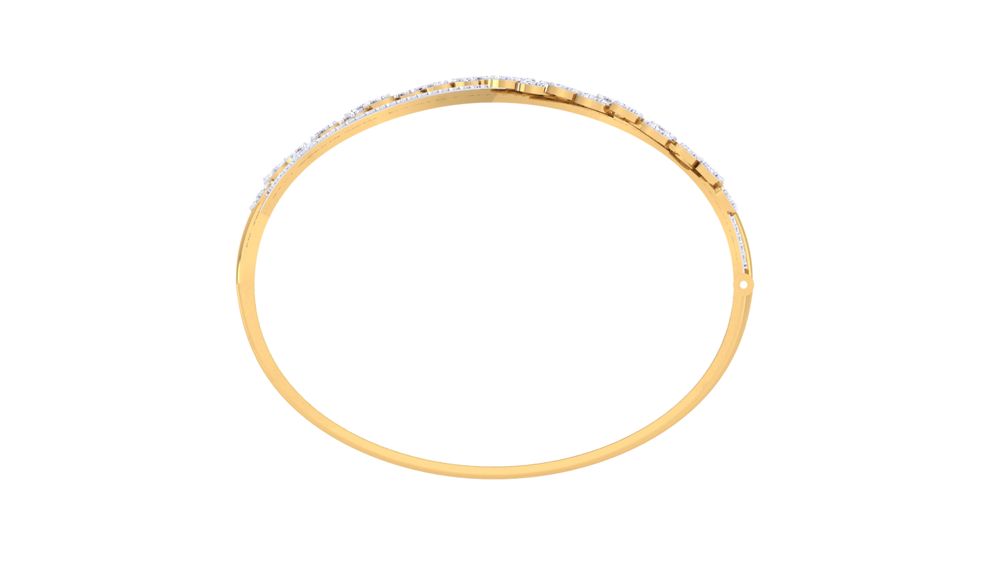 Leafwave Bracelet In Rose Gold - 1.53 Ct Diamond Embellishment