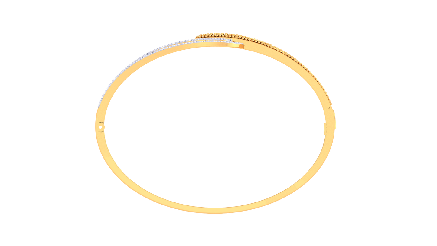 Sleek Diamond Braceleet In Gold - 1.17 Ct