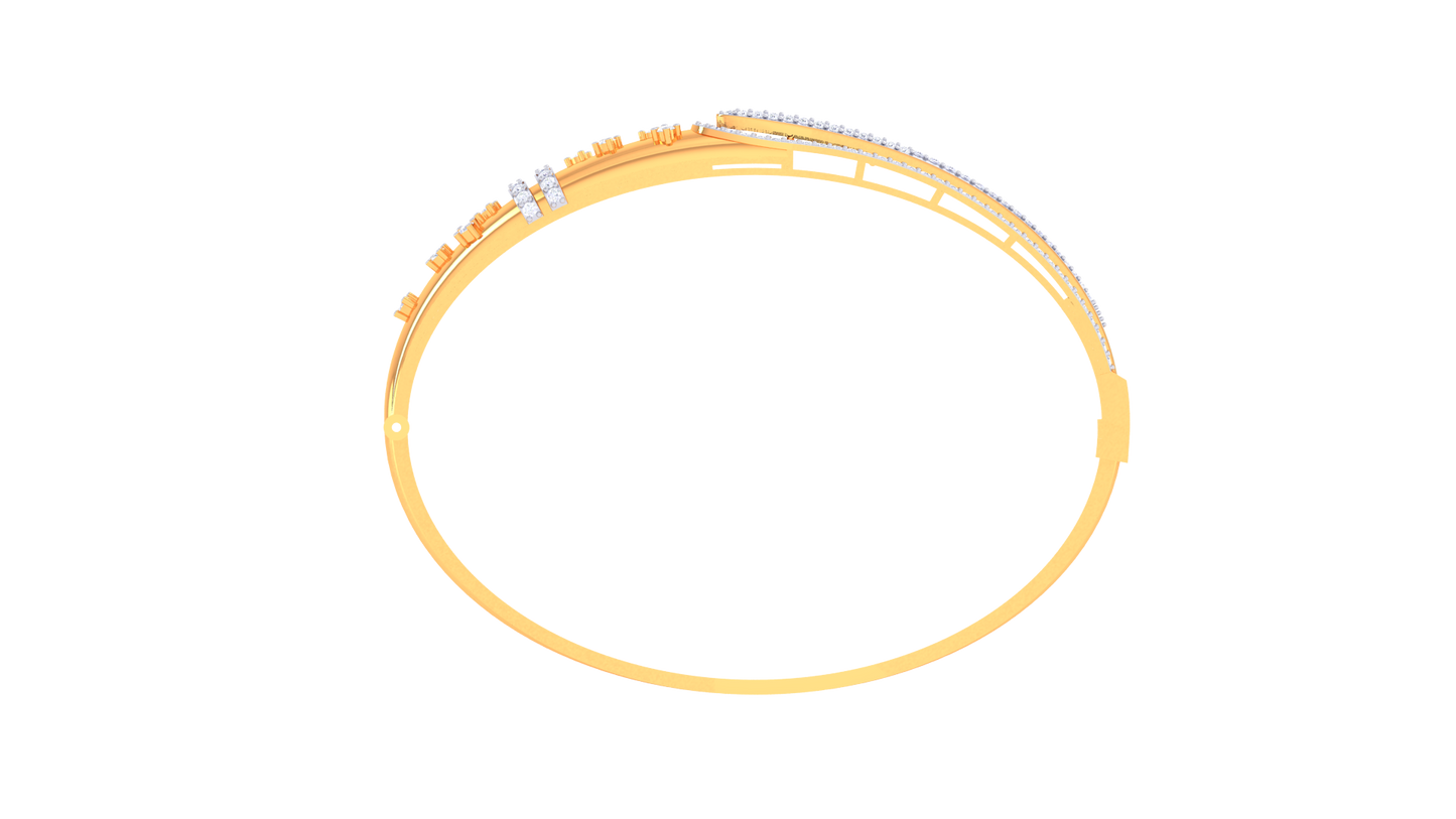 Linear Luxe Bracelet In Yellow Gold - 0.88 Ct Diamonds