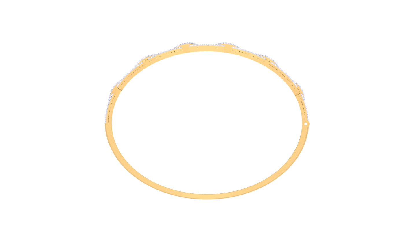 Linked Radiance Gold Bracelet - 0.99 Ct Shimmering Diamonds