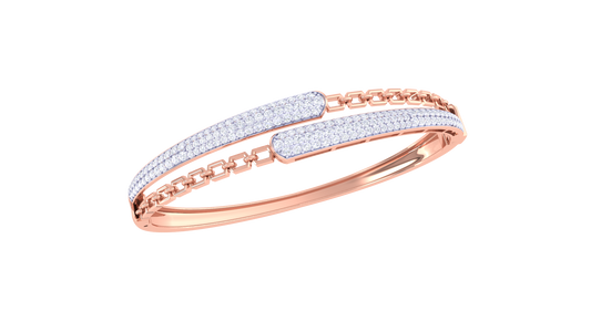 Twinkling Edge Bracelet With Diamond In Gold - 1.44 Ct