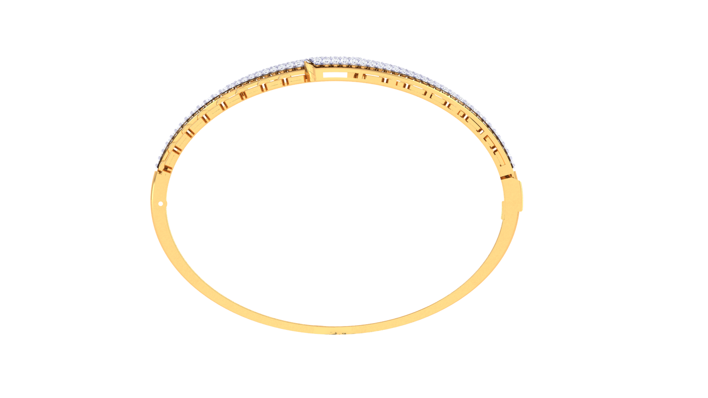 Twinkling Edge Bracelet With Diamond In Gold - 1.44 Ct