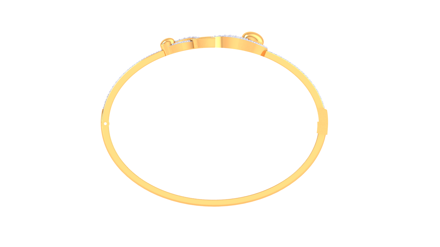 Interlace Elegance Gold Bracelet - 0.80 ct Dazzling Diamonds