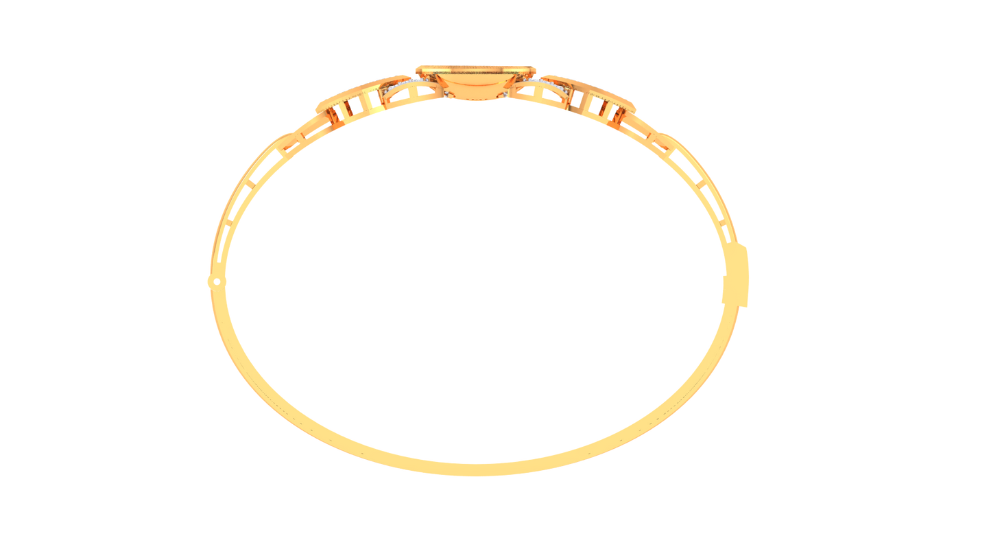 Symphony Circle Gold Bracelet - 0.56 Ct Dazzling Diamonds