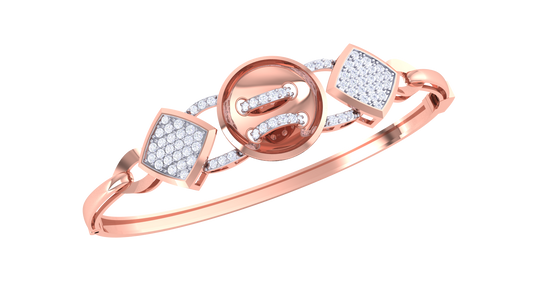 Symphony Circle Gold Bracelet - 0.56 Ct Dazzling Diamonds