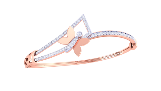 Butterfly Radiance Gold Bracelet - 0.64 Ct Dazzling Diamond