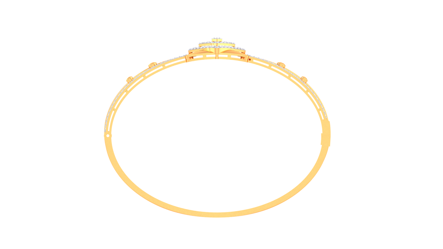 Triad Radiance Bracelet In Gold - 0.99 Ct Brilliant Cut Diamonds