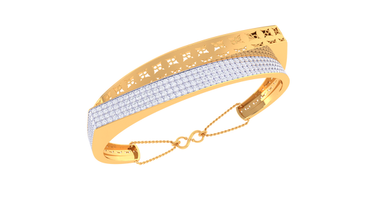 The Royal Cuff Diamond Bracelet In Gold - 2.31 Ct