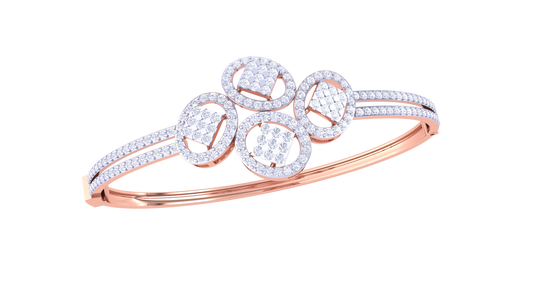 Floral Cluster Premium Gold Bracelet - 1.65 Ct Diamonds