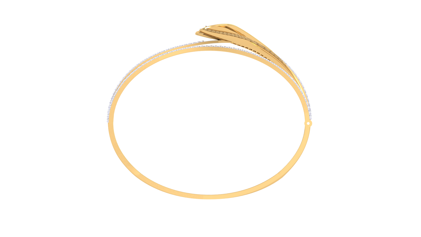 Radiant Teardrop Gold Bracelet - 1.12 Ct Square Cut Diamonds