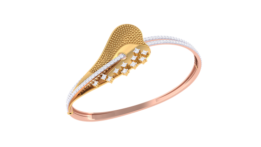 Radiant Teardrop Gold Bracelet - 1.12 Ct Square Cut Diamonds