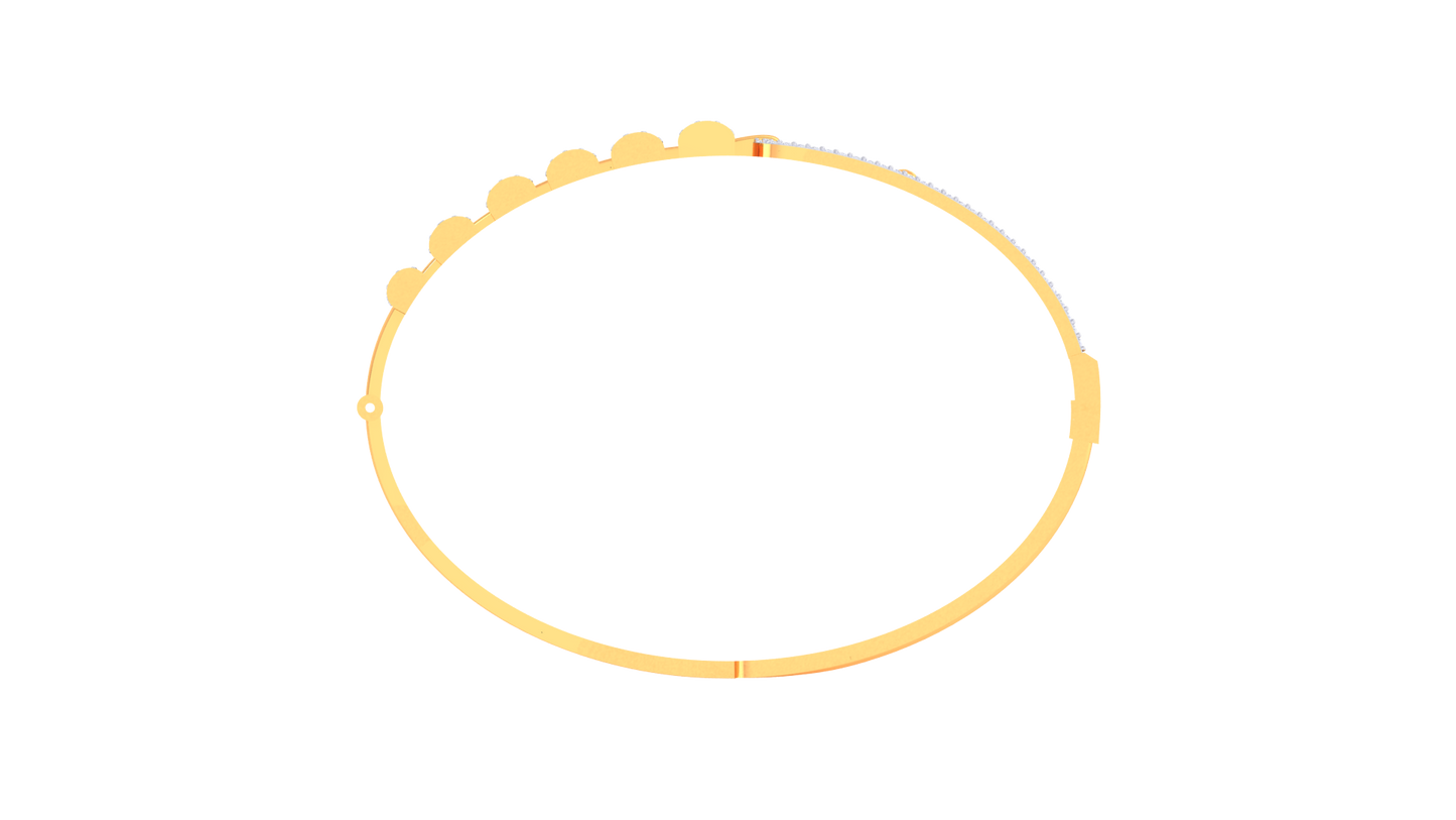 Sculpted Looped Grace Gold Bracelet - 0.77 Ct Diamonds