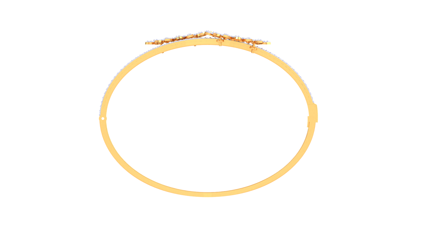 Twin Bloom Bracelet In Rose Gold – 1.41 Ct Sparking Diamonds