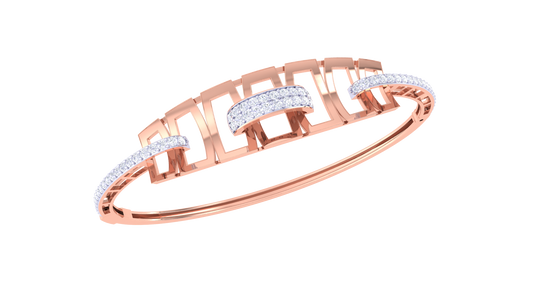 Radiant Orbit Diamond Bracelet In yelow Gold-0.76 Ct