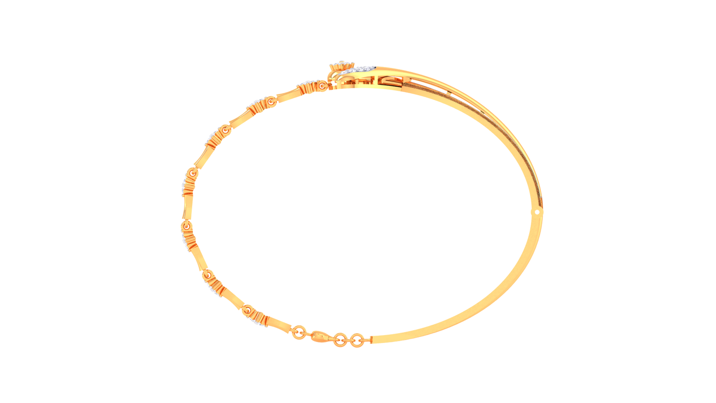 Teardrop Cascade Gold Bracelet - 0.53 Ct Diamonds- Delicate Brilliance