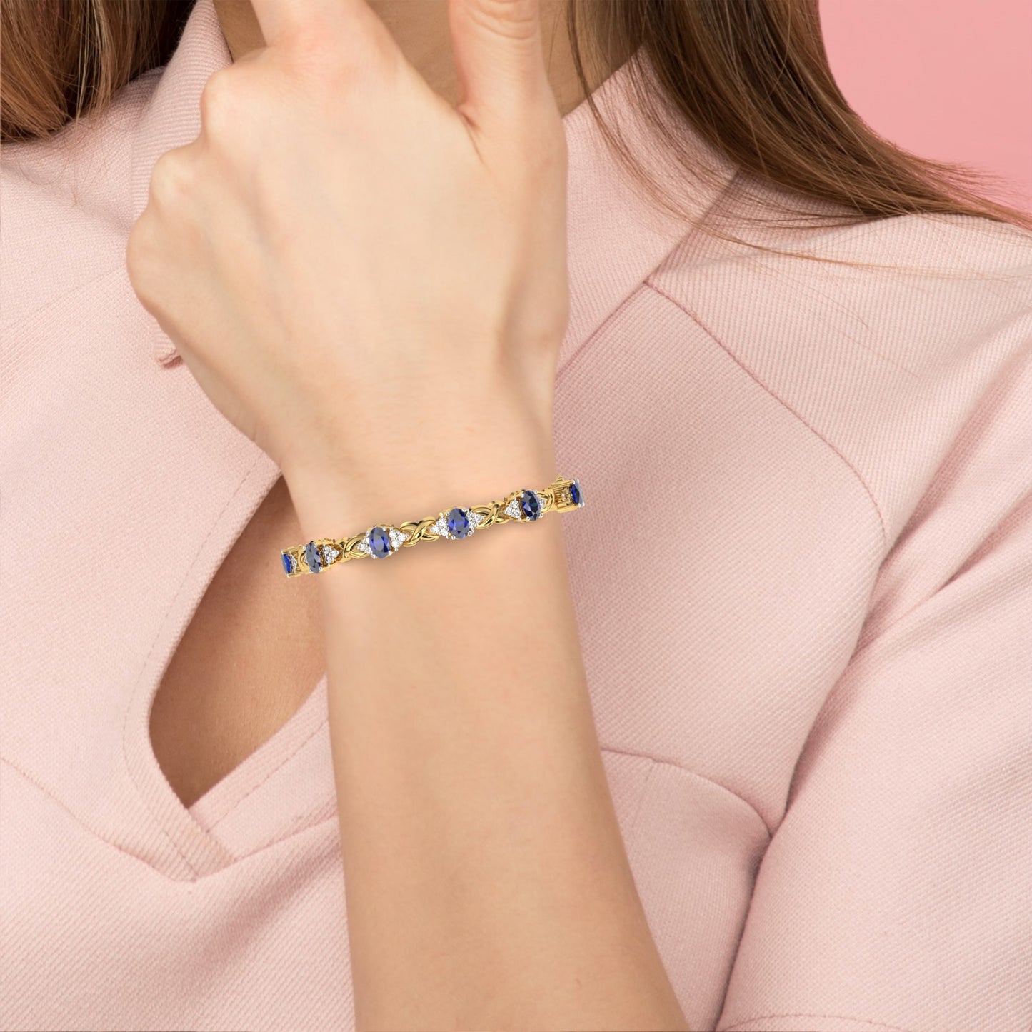 The Royal Embrace Sapphire and Diamond Bracelet - 5.26 Ct
