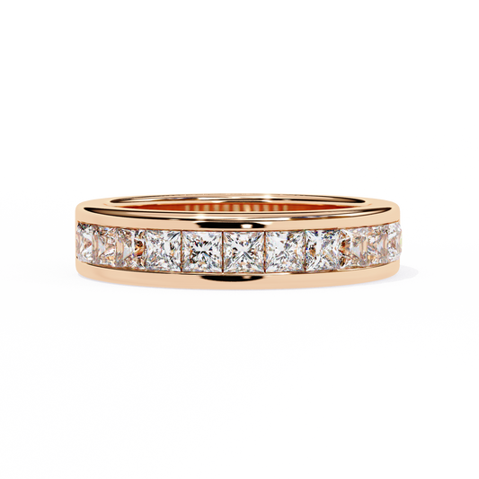 Eternal Radiance Princess-Cut Channel-Set Band In Gold- 1.07 Ct Diamond Ring