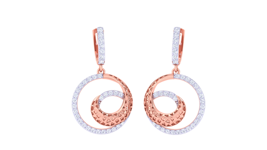 Orbit Luxe Hoop Earrings In Gold & Silver – 0.58 Ct Diamonds