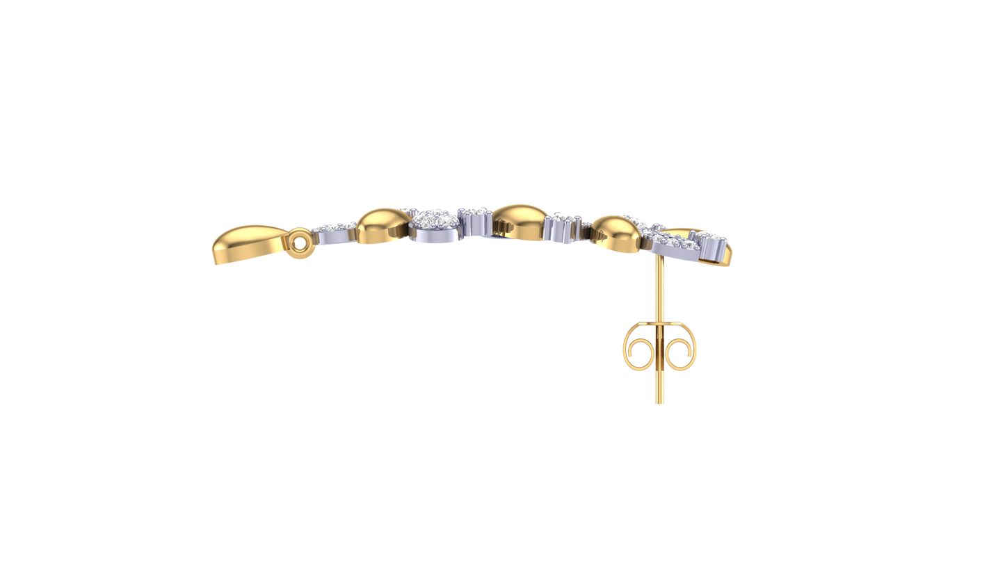 Celeste Flora Diamond Stud Drop Earrings - 0.76 Ct