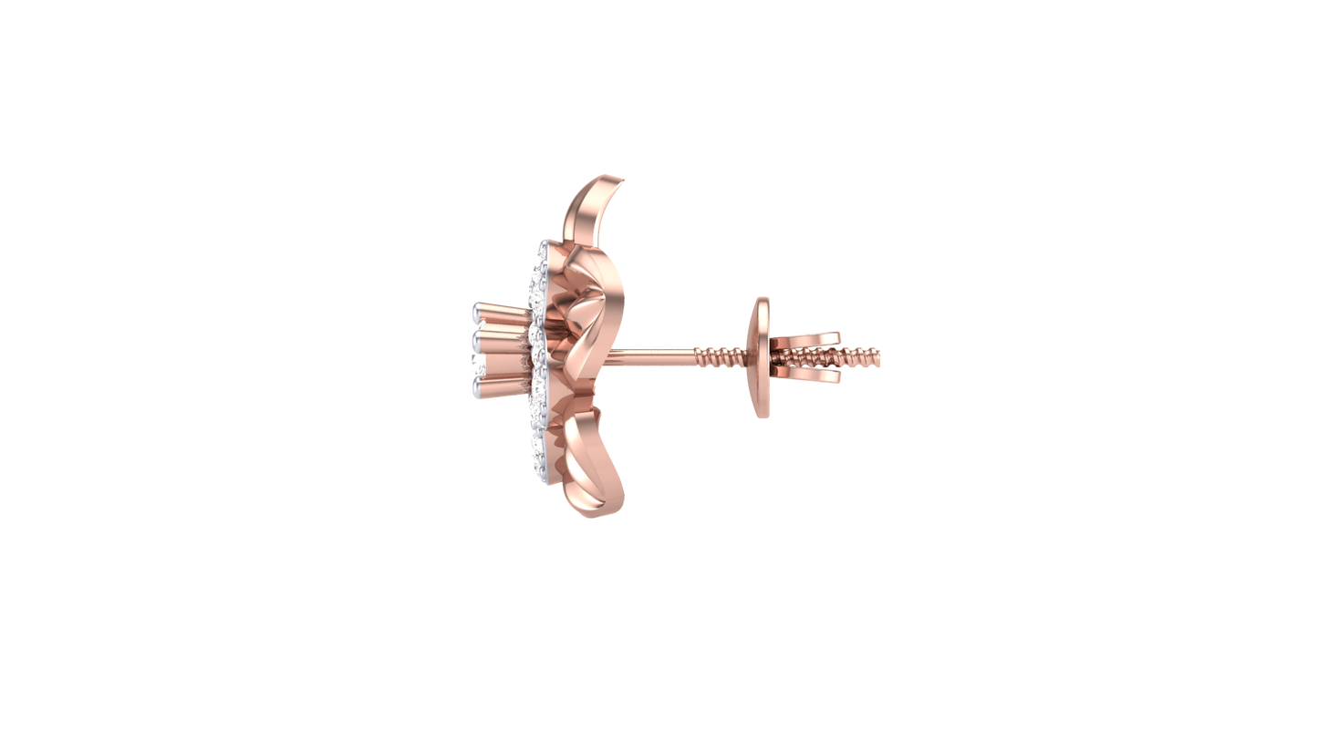 Floral Frost Diamond Stud Earrings - 0.51 Ct