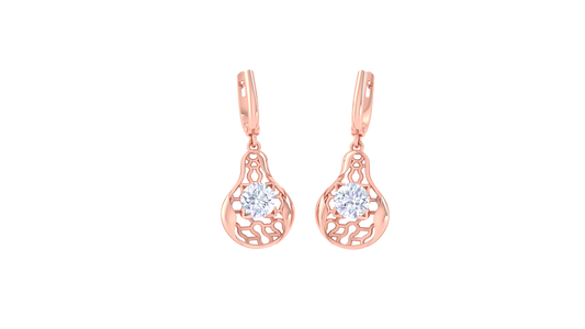 Celestia Glow Gold Hoop Earrings - 0.64 Ct Diamond In Centers