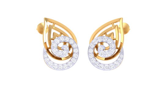 Floral Frost Diamond Stud Earrings - 0.31 Ct